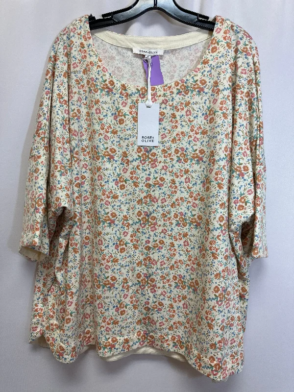 Elegant And Noble Top Short Sleeve By Rose And Olive  Size: 2x