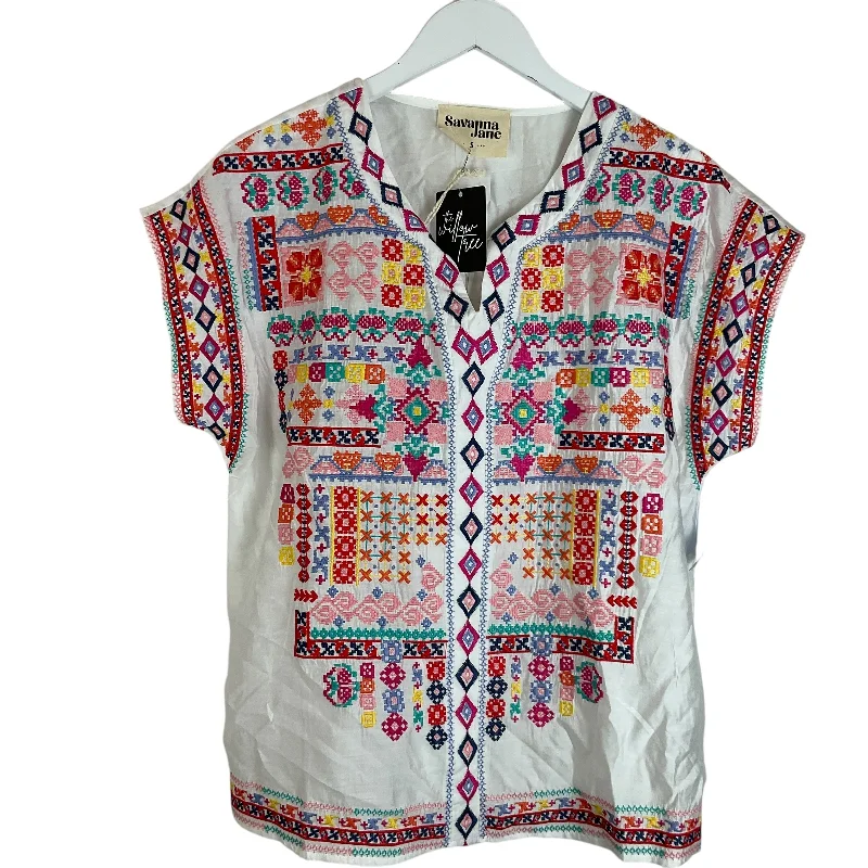 Advanced Customization Top Short Sleeve By Savanna Jane In Multi-colored, Size: S