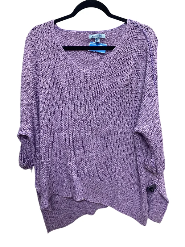 Urban Chic Top Short Sleeve By She + Sky In Purple, Size: Osfm