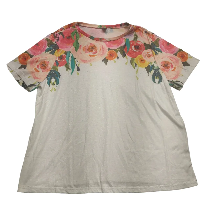 Tropical Style Top Short Sleeve By Shein  Size: 2x