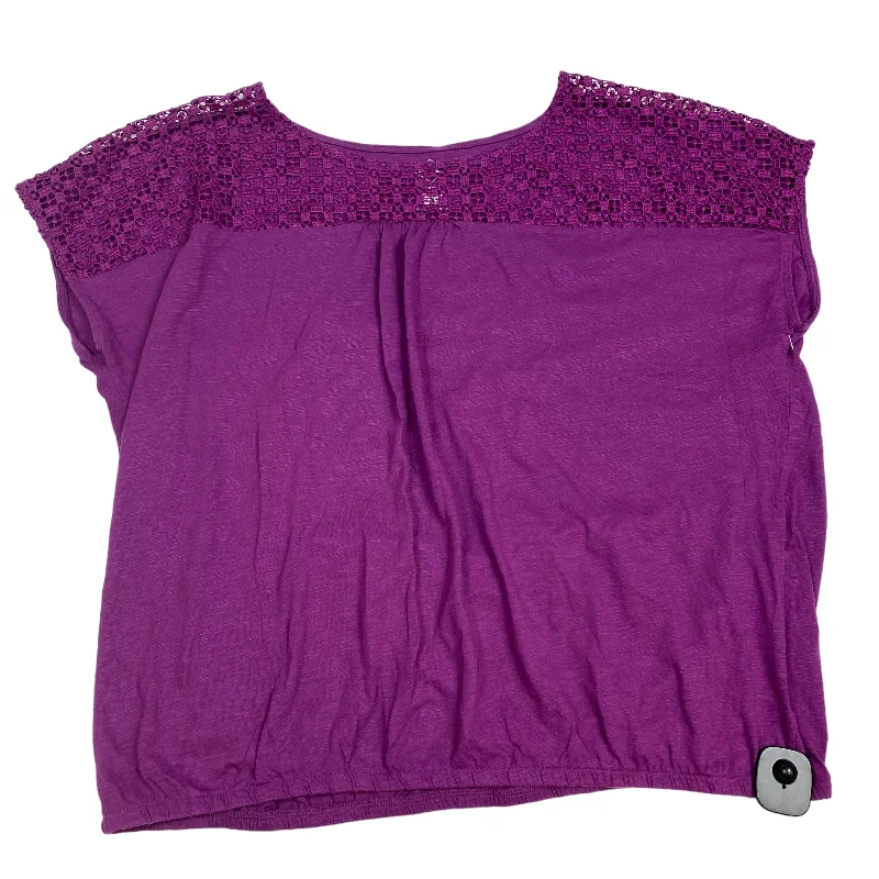 Light Dressing Top Short Sleeve By St Johns Bay  Size: 2x