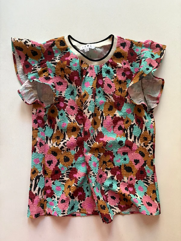 Celebrity Style Top Short Sleeve By Thml In Multi-colored, Size: Xs