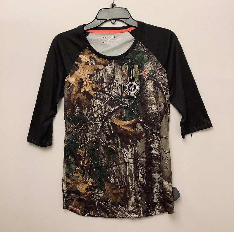 Youthful Vitality Top Short Sleeve By Under Armour In Camouflage Print, Size: S