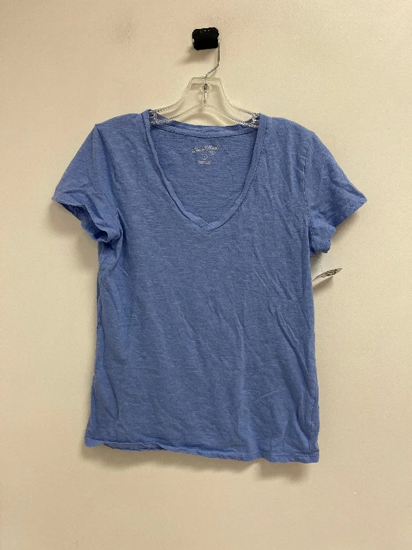 Denim Design Top Short Sleeve By Universal Thread In Blue, Size: M