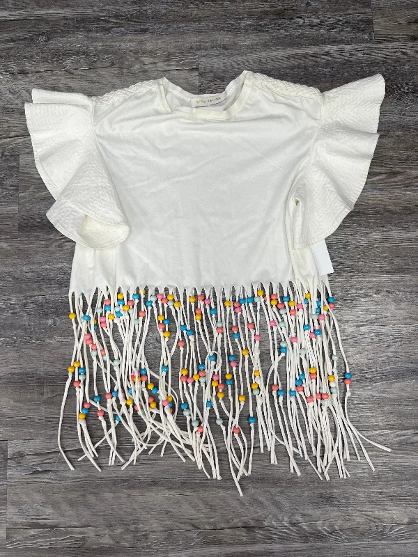 Romantic Data Top Short Sleeve Designer By Cma  Size: S
