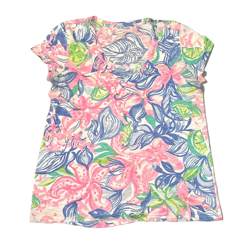 Breezy Style Top Short Sleeve Designer By Lilly Pulitzer  Size: S