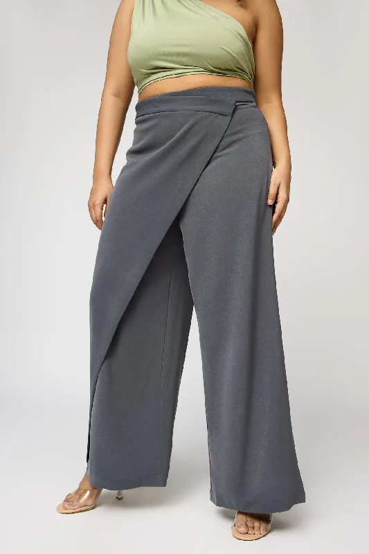 Moisture wicking Gentle Grey Curve Pareo Korean Pants
