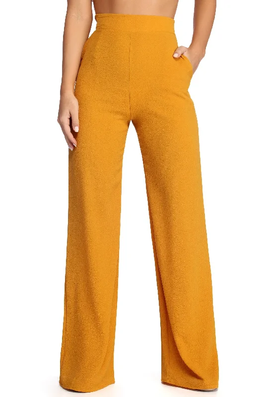 Fashion Design Wide Leg Dress Pants