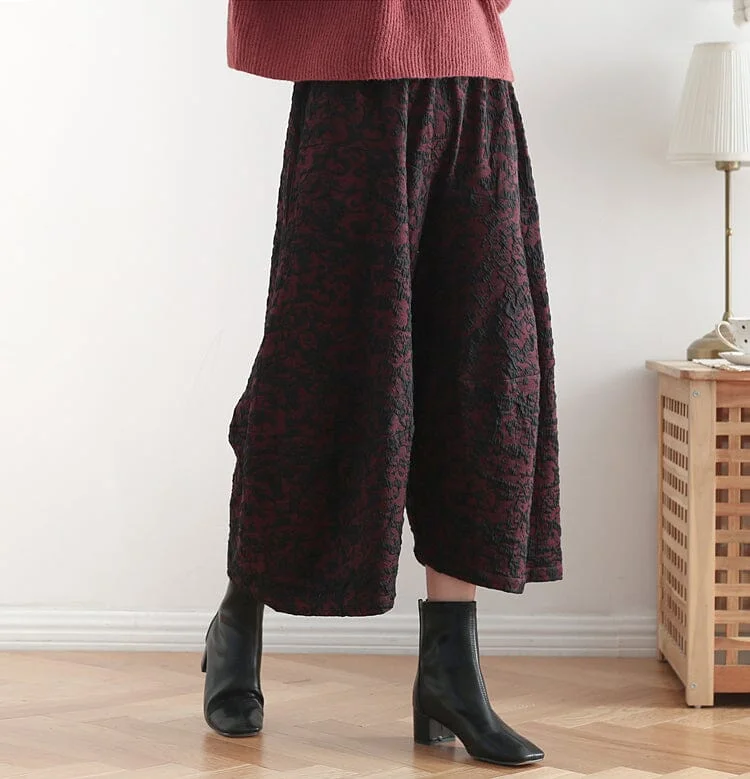 Comfortable And Simple Women Autumn Retro Loose Seven-Eighths Pants