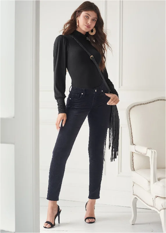 Classic Series Velvet Pants - Black