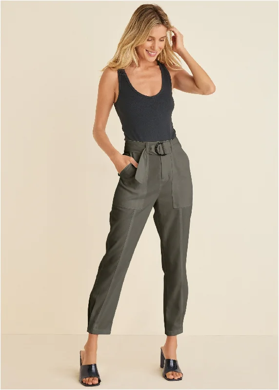 Basic Comfort Relaxed Twill Straight Pant - Olive