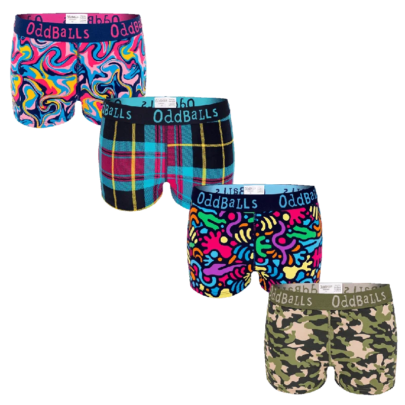 Cozy Vibes Adventure Bundle - Ladies Boxer Shorts 4 Pack Bundle