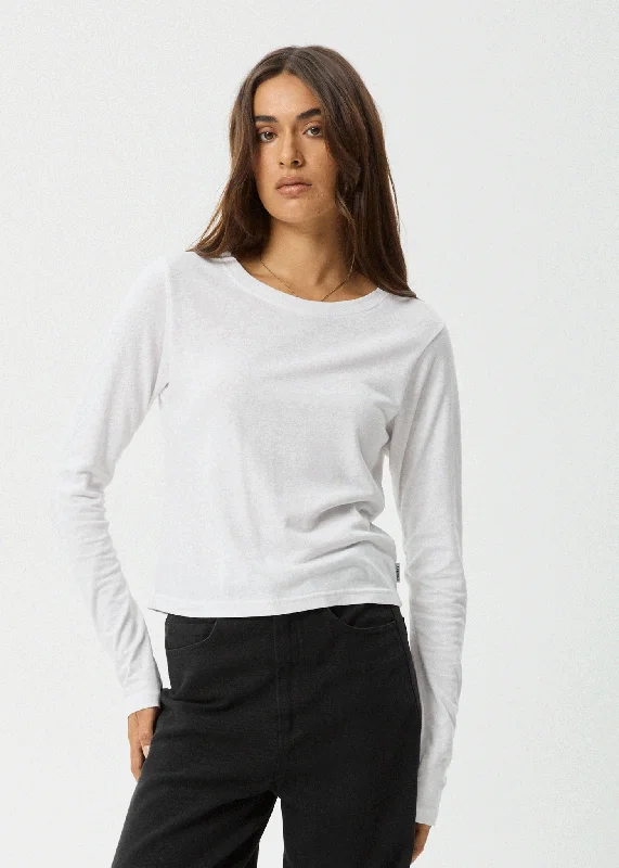Personalized Outfit AFENDS Womens Elevate - Long Sleeve Tee - White