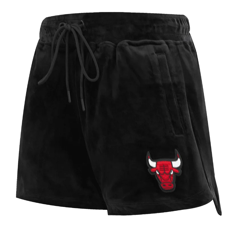 Sports Series NBA CHICAGO BULLS CLASSIC WOMEN'S VELOUR SHORT (BLACK)