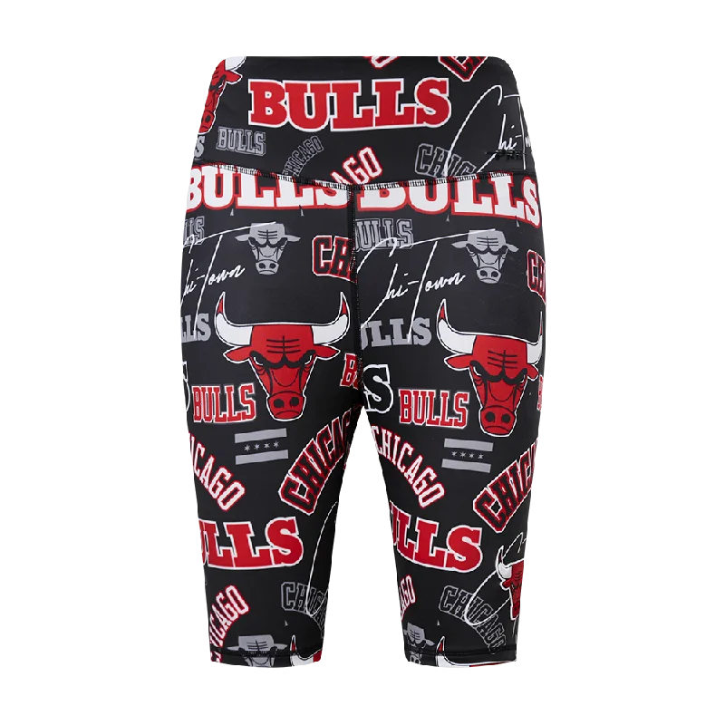 Stretch Design NBA CHICAGO BULLS TOSS LOGO LUX WOMEN'S BIKE SHORT (1CB)