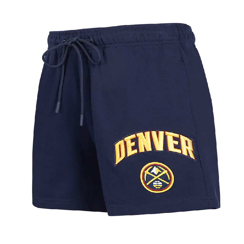 Casual And Comfortable NBA DENVER NUGGETS CLASSIC WOMEN'S FLC SHORT (MIDNIGHT NAVY)