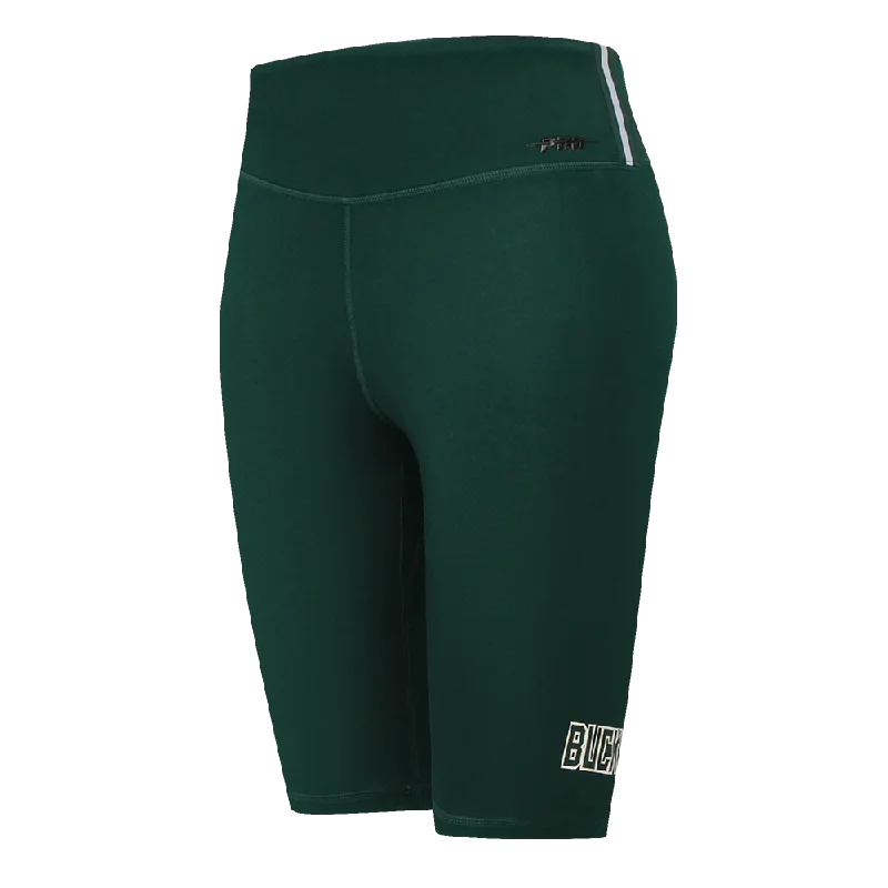 Classic Color NBA MILWAUKEE BUCKS CLASSIC WOMEN'S BIKE SHORT (FOREST GREEN)