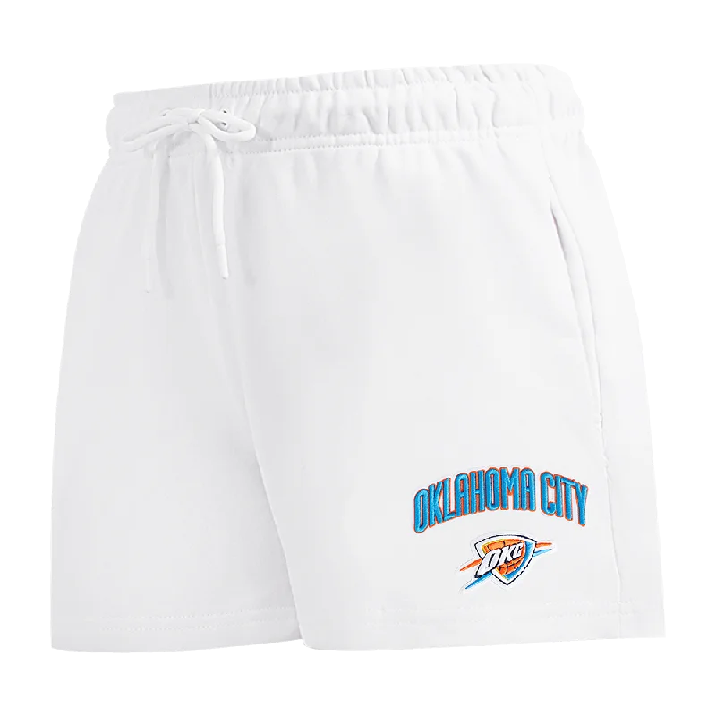 Elegant Comfort NBA OKLAHOMA CITY THUNDER CLASSIC WOMEN'S FLC SHORT (WHITE)