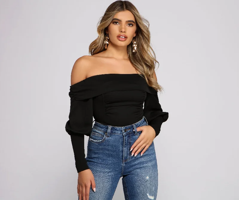 Lounge Wear Chic Beauty Off-The-Shoulder Corset Top