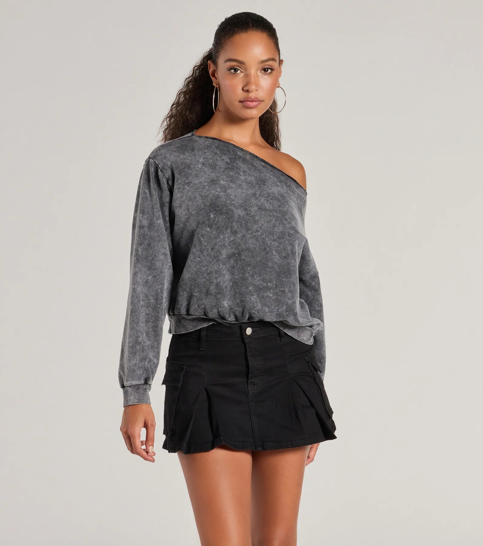 Elegant Series Comfy Vibes Only Washed Knit Pullover Top