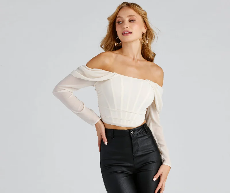 Party Wear Effortless And Chic Cropped Corset Top