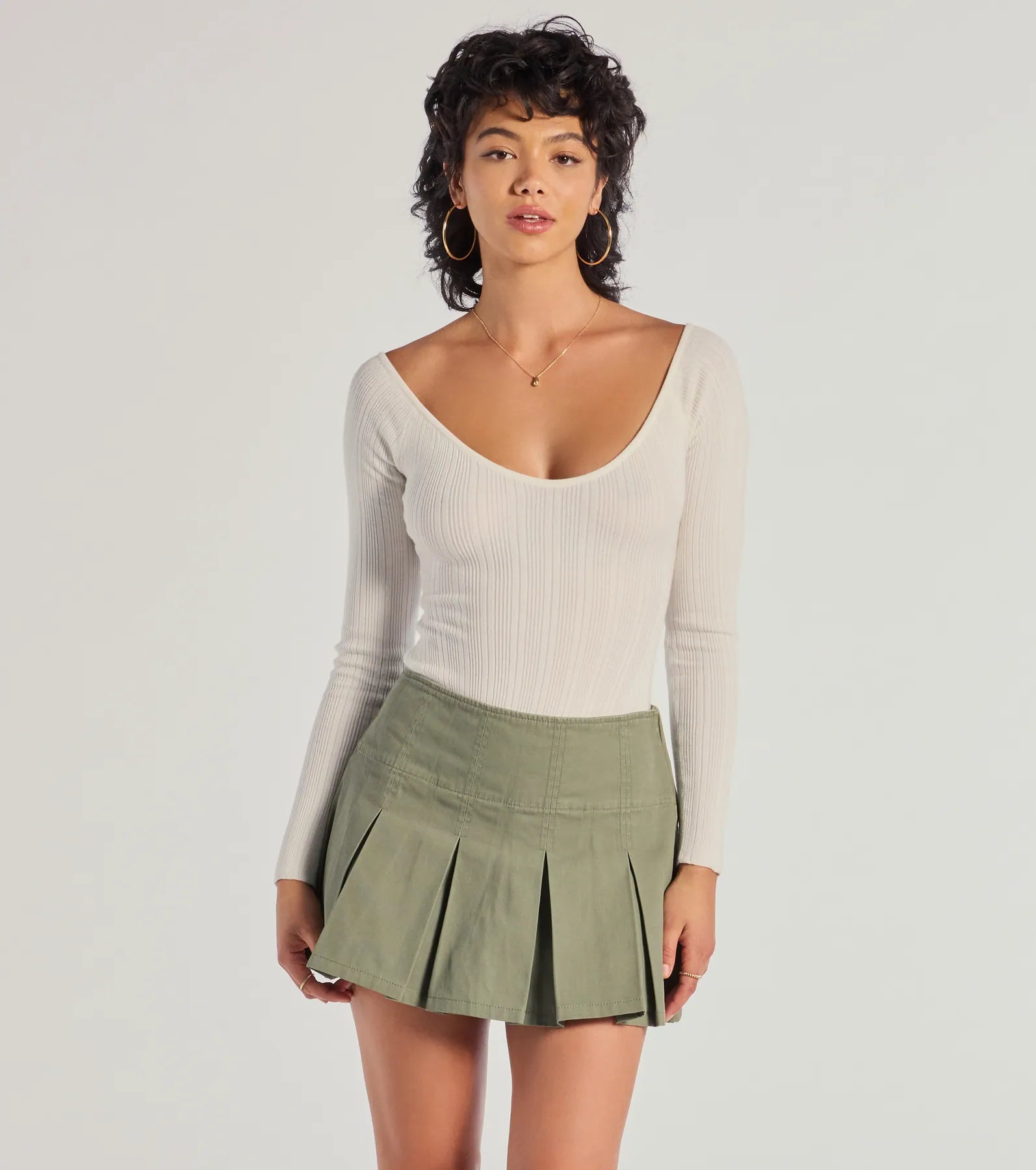 Chic Comfort Elevated Essential Ribbed Knit Long Sleeve Bodysuit