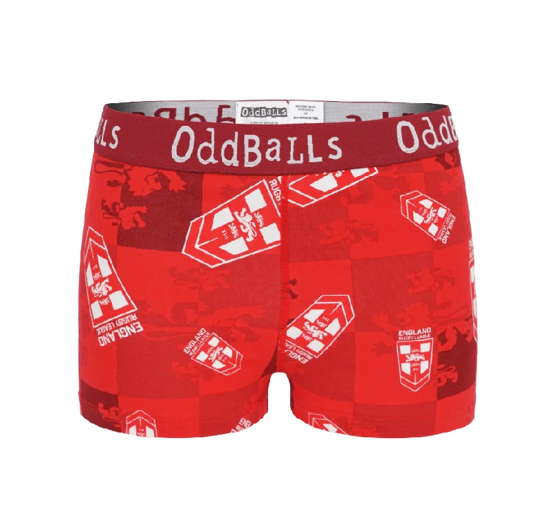 Wearable At Home Or Out England Rugby League Red - Ladies Boxers