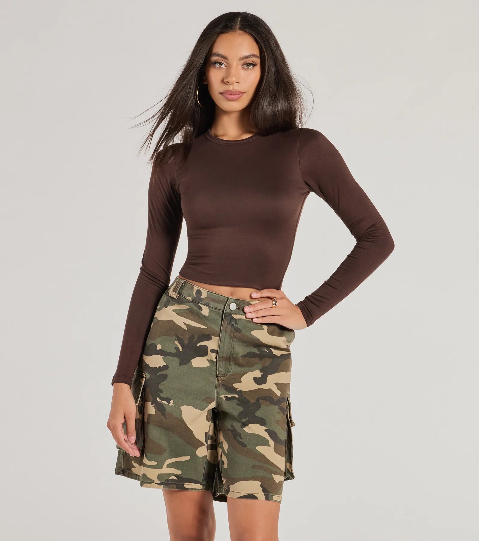 Personal Design Essential Long Sleeve Crew Top