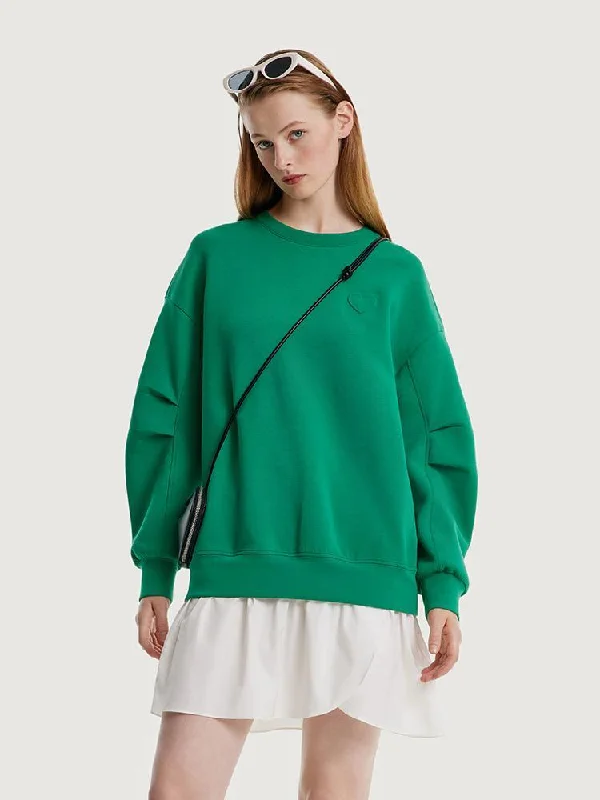 Luxury Customization Faux Two-piece Sweatshirt Dress Paired With A Handbag