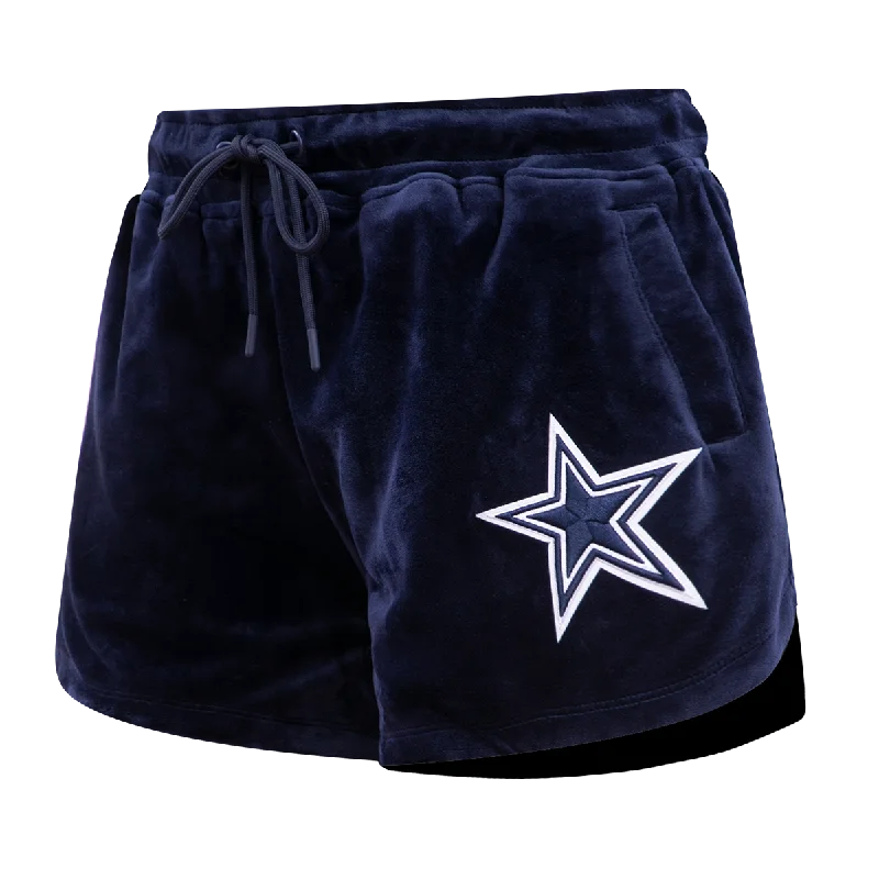 Exclusive Customization NFL DALLAS COWBOYS CLASSIC WOMEN'S VELOUR SHORT (MIDNIGHT NAVY)