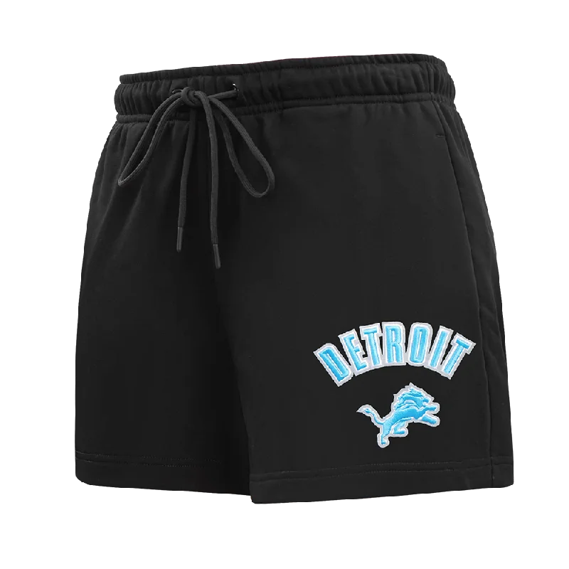 Comfortable And Cold-proof NFL DETROIT LIONS CLASSIC WOMEN'S FLC SHORT (BLACK)
