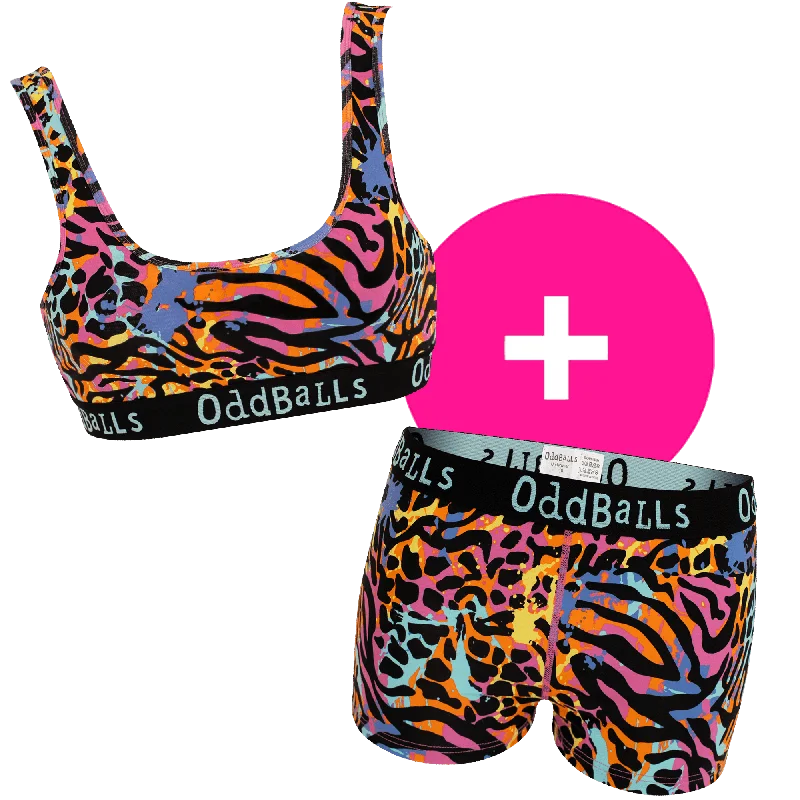 Relaxed Fashion Filthy Animal - Women's Bralette and Boxers Bundle