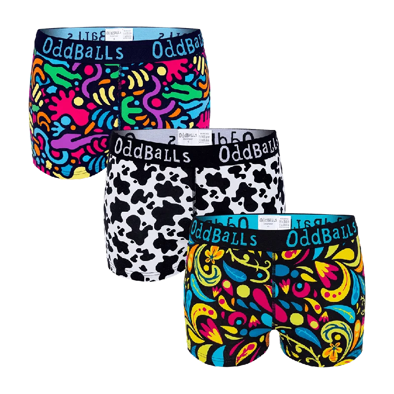 Eye-catching Personality Fluorescent Bundle - Ladies Boxers 3 Pack Bundle