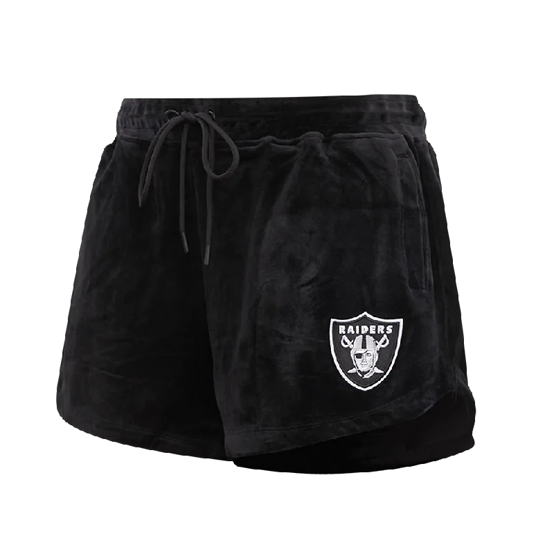 Artistic Temperament NFL LAS VEGAS RAIDERS CLASSIC WOMEN'S VELOUR SHORT (BLACK)