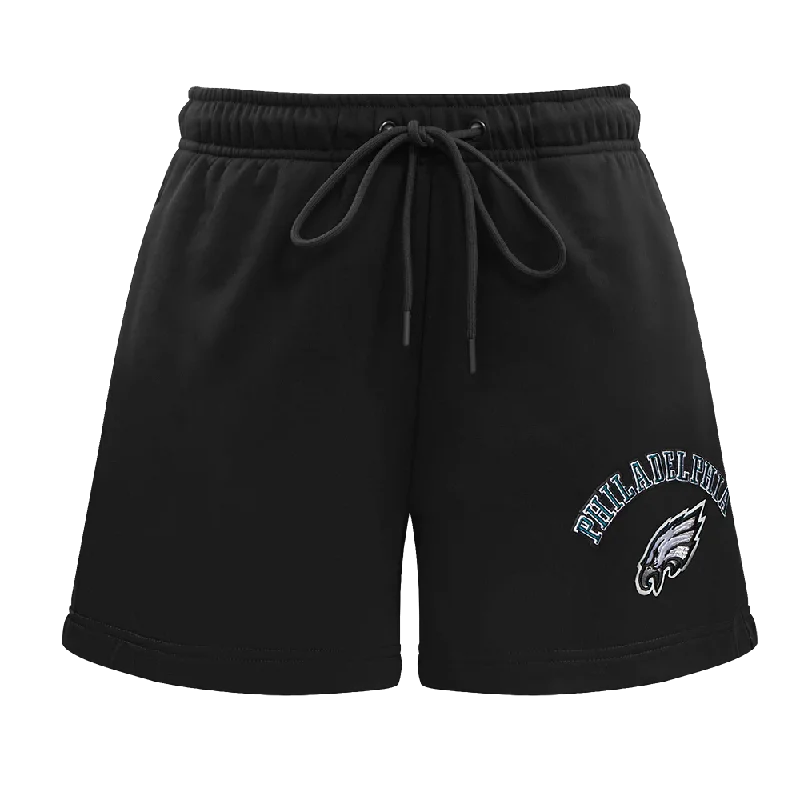 Cozy Chic Wear NFL PHILADELPHIA EAGLES CLASSIC WOMEN'S FLC SHORT (BLACK)
