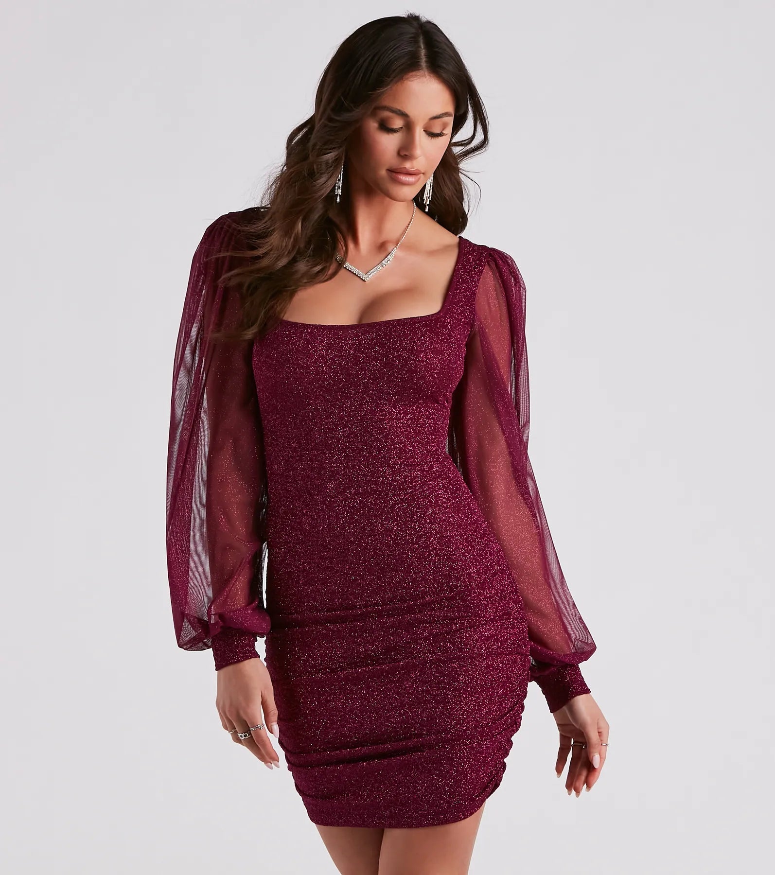 Summer Comfort Glam Up The Night Glitter Mini Dress