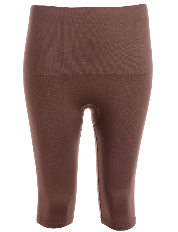 Sports And Leisure Reworked Brown Cycling Shorts - W25