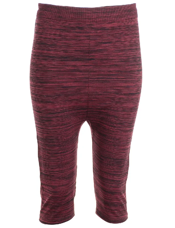 Fresh And Fashionable Reworked Burgundy Cycling Shorts - W28