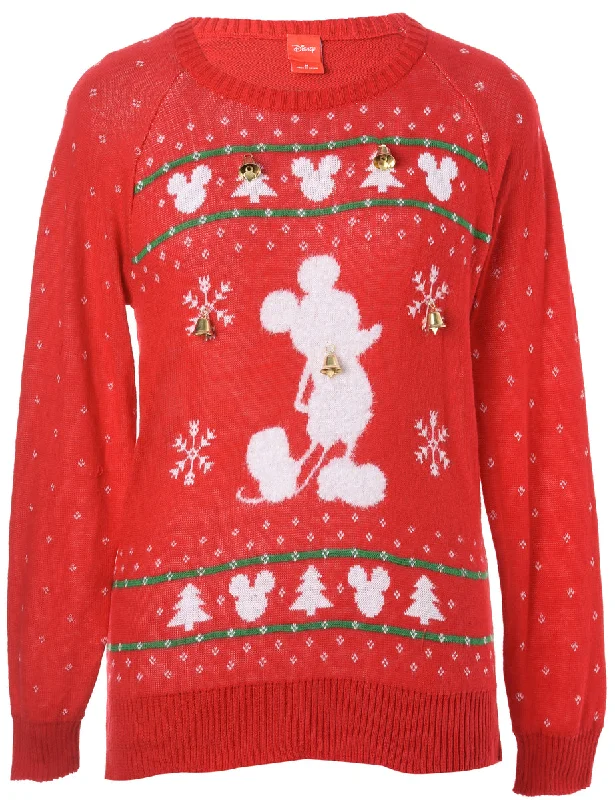 Fashionable In The Times Reworked Christmas Jumper With Bells - M