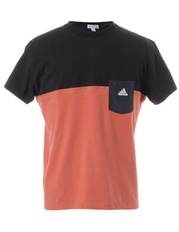 Elegant Wear Reworked Adidas Short Sleeve Contrast T-shirt