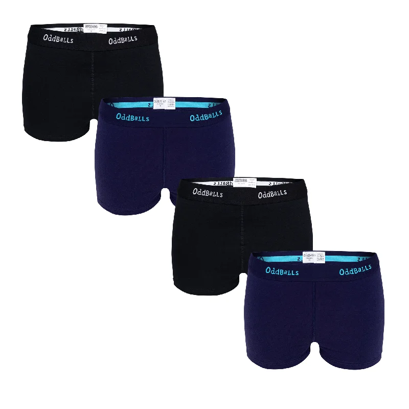 Modern City Midnight and Black Bundle - Ladies Boxers 4 Pack Bundle