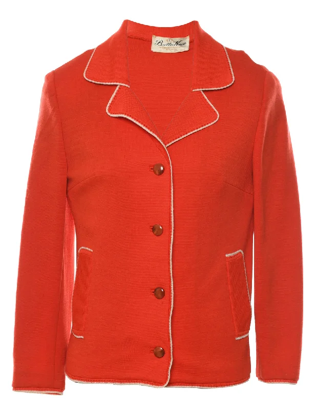 Personal Charm Red ButteKnit 1950s Cardigan - S