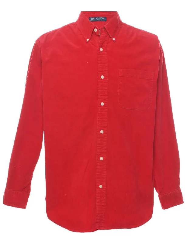 Soft Feel Red Corduroy Shirt - M