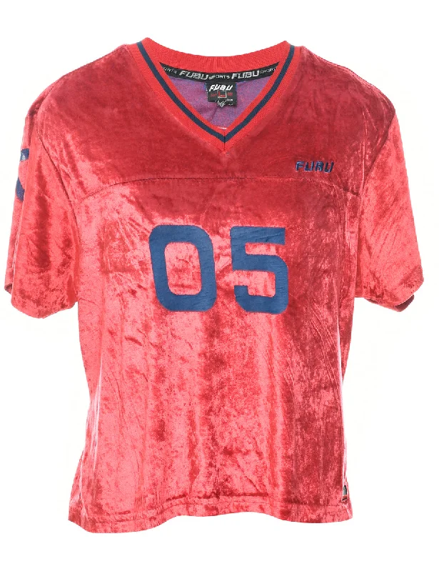 Fresh And Capable Red Velvet Printed T-shirt - L