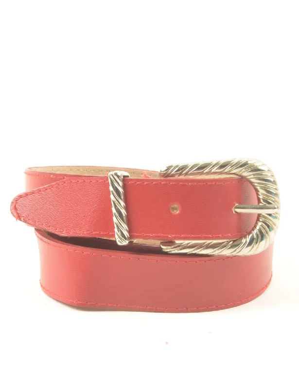 Luxury Style Red Waist Belt - L