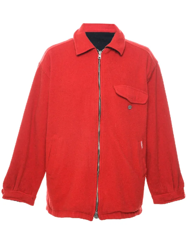 High-quality Styles Red Wool Coat - XL