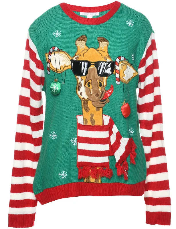 Minimal Classic Reindeer Christmas Jumper - M