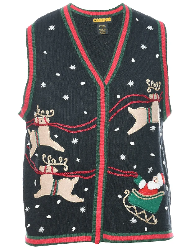 High-end Wear Reindeer Christmas Vest - M