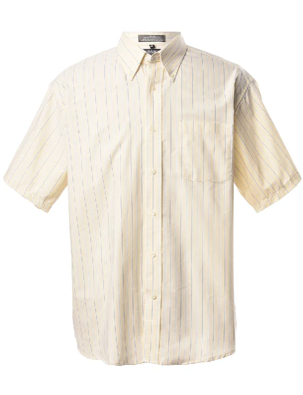 Slightly Flared Design Reworked Ben Short Sleeve Shirt - XL