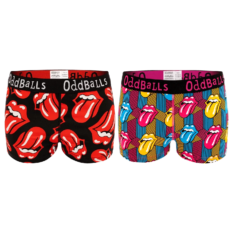Fresh And Natural The Rolling Stones Bundle - Ladies Boxer Shorts 2 Pack Bundle